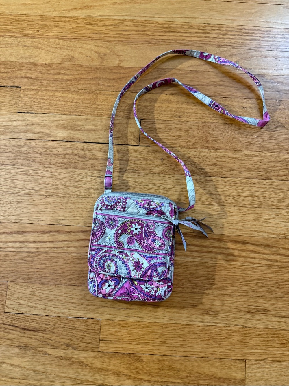 Vera Bradley Pink Paisley Quilted Crossbody